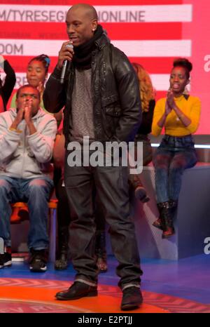 Tyrese Gibson und Rev Run Simmons von Run DMC besuchen die 106 & BET Park CBS Studios.  Wann: 4. Februar 2013 Stockfoto