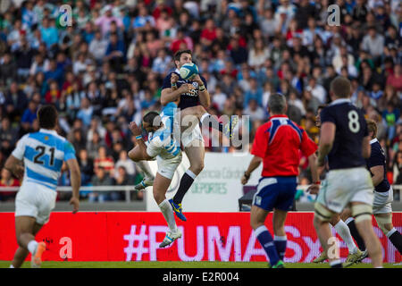 Cordoba, Argentinien. 20. Juni 2014. Test Match Argentinien gegen Schottland während der freundliche internationale match bei Estadio Mario Alberto Kempes, Córdoba, Argentinien. Bildnachweis: Aktion Plus Sport/Alamy Live-Nachrichten Stockfoto