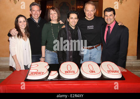 3000. Leistung der "Jersey Boys" am Broadway im August Wilson Theater Featuring: Original Cast wo: New York City, NY, USA bei: 7. Februar 2013 Stockfoto