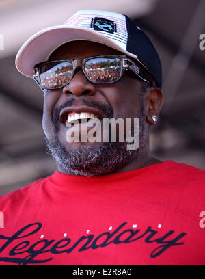 Die 2013 Modell Beachvolleyball-Turnier am Lummus Park mit: Cedric the Entertainer wo: Miami Beach, Florida, Vereinigte Staaten, wann: 9. Februar 2013 Stockfoto