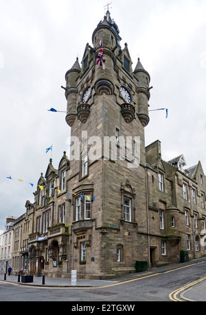 Das Stadthaus an der Ecke Hauptstraße / Cross Wynd in Hawick schottischen Grenzen Schottland Stockfoto