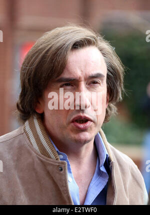 "Alan Partridge: The Movie" Norwich City Centre mit Dreharbeiten: Steve Coogan Where: Norfolk, Großbritannien: 28. Februar 2013 Stockfoto