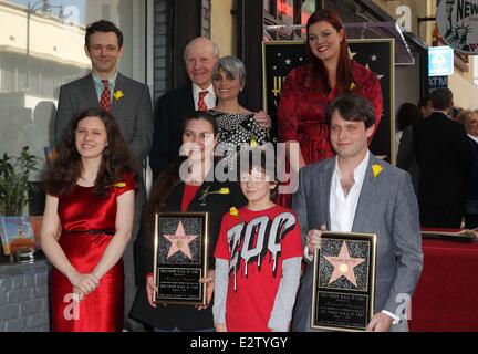 Die späten Richard Burton wird mit einem Hollywood-Star auf der Hollywood Walk of Fame mit geehrt: Maria Burton, Michael Sheen, D Stockfoto