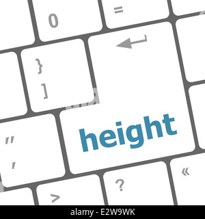 Höhe auf modernen Computer-Tastatur drücken. Internet-Konzept Stockfoto