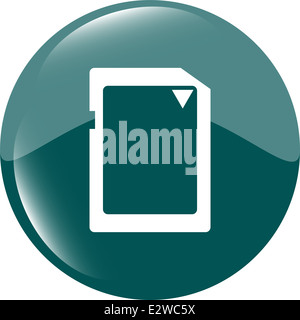 Einfache Web-Symbol: compact Memory-Karte-Taste Stockfoto