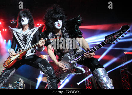 KISS live auf Allphones Arena Featuring durchzuführen: küssen wo: Sydney, Australien bei: 10. März 2013 Stockfoto