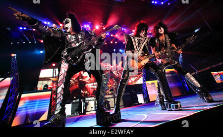 KISS live auf Allphones Arena Featuring durchzuführen: küssen wo: Sydney, Australien bei: 10. März 2013 Stockfoto