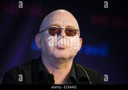 Alan McGee ehemaligen Plattenfirma Besitzer Musiker & Manager sprechen über das Leben in der Musikbranche, Hay Festival 2014 © Jeff Morgan Stockfoto