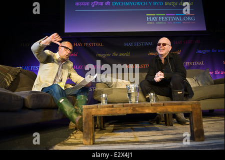 Alan McGee ehemaligen Plattenfirma Besitzer Musiker & Manager sprechen über das Leben in der Musikbranche, Hay Festival 2014 © Jeff Morgan Stockfoto