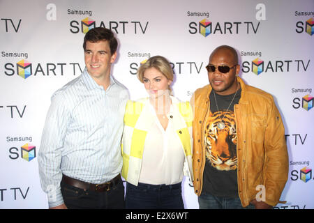 Samsung Frühling Launch Event findet statt am Museum of American Finance an der Wall Street Manhattan mit: Eli Manning, Ka Stockfoto