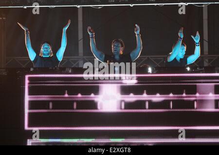 Ultra Music Festival im Bayside Park mit: Swedish House Mafia wo: Miami, Florida, Vereinigte Staaten, wann: 24. März 2013 Stockfoto