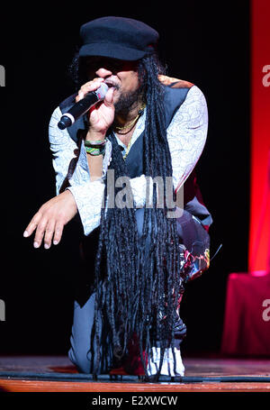 Reggae-Sänger Maxi Priest tritt bei Miramar Cultural Center Featuring: Maxi Priester aka Max Alfred Elliot Where: Miramar, Florida, USA bei: 30. März 2013 Stockfoto