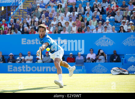 Eastbourne, Vereinigtes Königreich. 21. Juni 2014. Aegon International Eastbourne Feliciano Lopez (ESP) besiegt Richard Gasquet (FRA) mit einem Score von 6-4, 6-7, 7-5 in Herren Finale match in Devonshire Park. Bildnachweis: Aktion Plus Sport/Alamy Live-Nachrichten Stockfoto