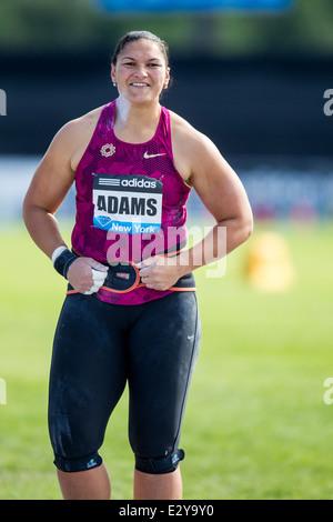 Valerie Adams (NZL) im Wettbewerb im Kugelstoßen der Damen 2014, Adidas Track &amp; Field-Grand-Prix. Stockfoto