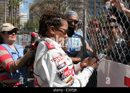 Prominente teilnehmen am Celeb/Pro Rennen auf der Grand Prix von Long Beach Featuring: Wanda Sykes Where: Long Beach, Kalifornien, USA bei: 19. April 2013 Stockfoto