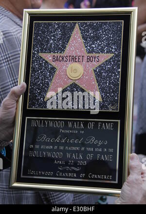 Die Backstreet Boys sind mit auf der Hollywood Walk of Fame mit einem Stern geehrt: Axard wo: Los Angeles, Kalifornien, Uni Stockfoto