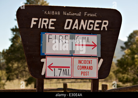 Eagle Rock Feuerzeichen Stockfoto