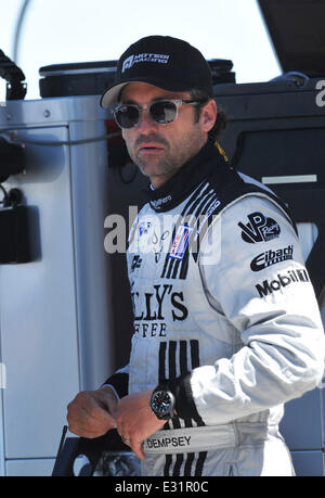 Patrick Dempsey konkurriert in American Le Mans Series (ALMS) bei Mazda Laguna Seca Raceway Featuring: Patrick Dempsey wo: Monterey, Kalifornien, USA bei: 9. Mai 2013 Stockfoto