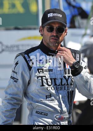 Patrick Dempsey konkurriert in American Le Mans Series (ALMS) bei Mazda Laguna Seca Raceway Featuring: Patrick Dempsey wo: Monterey, Kalifornien, USA bei: 9. Mai 2013 Stockfoto