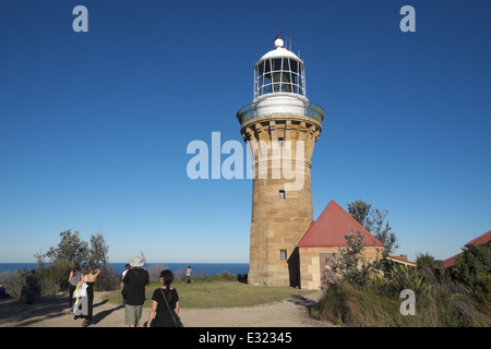 Barrenjoey Head Leuchtturm auf der Landzunge von Palm Beach, Sydney, NSW, Australien, erbaut im 19. Jahrhundert Stockfoto