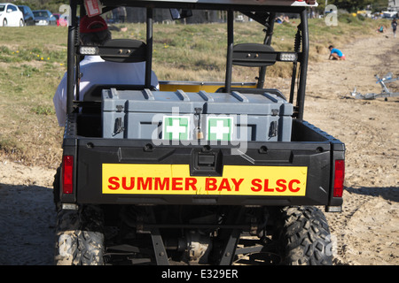 Surf Rescue Bobcat im Palm Beach Sydney, gekennzeichnet Sommer Bucht, um seine Rolle in dem TV-Drama darstellen, Heim- und Auswärtsspiele, NSW Stockfoto