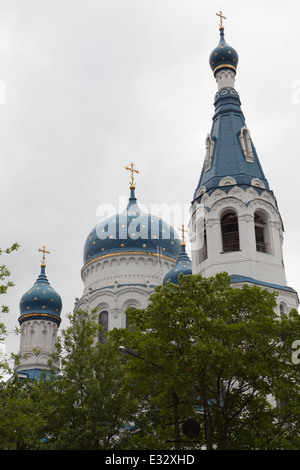 Kathedrale von der Fürsprache der Heiligen Jungfrau. Gattschina, Leningrad Oblast, Russland. Stockfoto