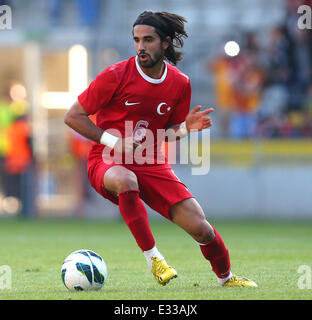 Türkei vs. Slowenien Freundschaftsspiel am Bielefelder Alm Featuring: Alper Potuk wo: Bielefeld, Deutschland bei: 31. Mai 2013 Stockfoto