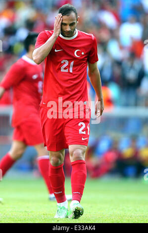 Türkei vs. Slowenien Freundschaftsspiel am Bielefelder Alm Featuring: Omer Toprak wo: Bielefeld, Deutschland bei: 31. Mai 2013 Stockfoto