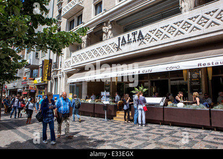 Hotel Jalta Exterieur, Wenzelsplatz Prag Tourismus Tschechische Republik Europa Stockfoto