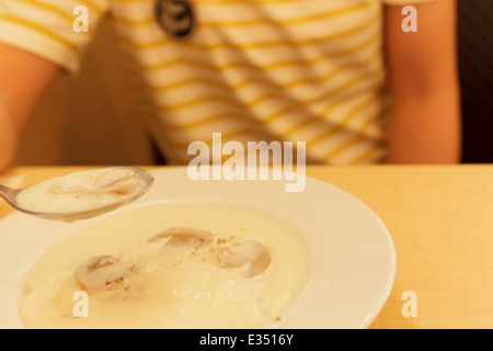Pilzsuppe Stockfoto
