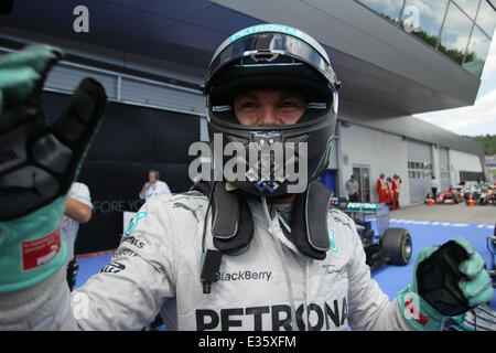 Red Bull Ring, Spielberg, Steiermark, Österreich. 22. Juni 2014. F1 Grand Prix von Österreich. Nico Rosberg fährt seinen Mercedes AMG Petronas F1 W05 gewinnt das Rennen Credit: Action Plus Sport/Alamy Live News Stockfoto