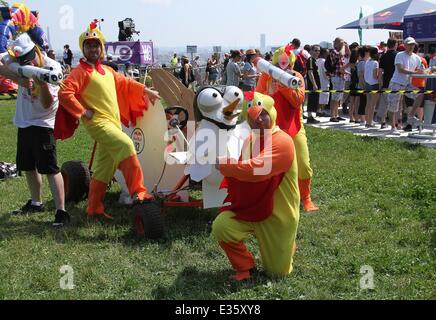 Red Bull Soapbox Race 2013 statt am Parc de Saint-Cloud wo: Paris, Frankreich bei: 5. August 2013 Stockfoto