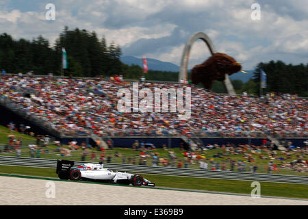 Formel 1: FIA Formel 1 Weltmeisterschaft 2014, Grand Prix von Österreich, #19 Felipe Massa (BRA, Williams Martini Racing), Credit: Dpa picture-Alliance/Alamy Live News Stockfoto