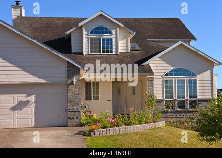 Haus in einer Nachbarschaft Gresham Oregon. Stockfoto