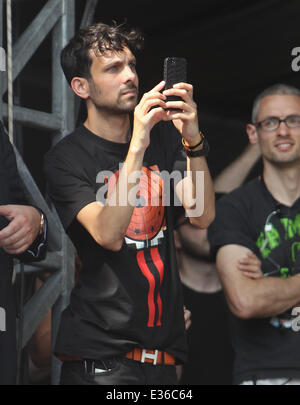 Promis bei Yahoo! Wireless Festival statt, auf der Queen Elizabeth Olympic Park in Stratford - Tag 3 Featuring: Dynamo wo: London, Ost, Vereinigtes Königreich: 14. Juli 2013 Stockfoto