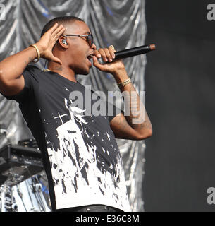 Yahoo! Wireless Festival statt, bei der Queen Elizabeth Olympic Park in Stratford - Tag 3 Featuring: Nas wo: London, Stratford, Vereinigtes Königreich bei: 14. Juli 2013 Stockfoto