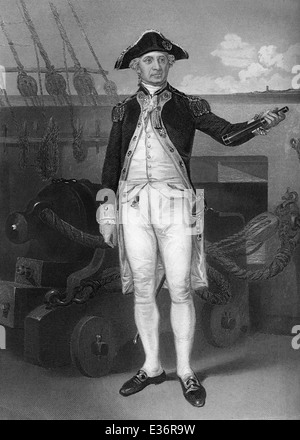 Ohn Paul Jones, 1747-1792, schottische Matrose der Vereinigten Staaten, ein Marine Kämpfer in der amerikanischen Revolution Stockfoto