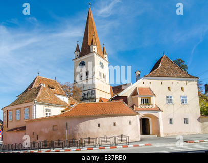 Befestigte evangelische Kirche Cisnadie, entstand im Jahre 1349 zu Ehren der Heiligen Walpurga. Sibiu, Siebenbürgen, Rumänien. Stockfoto