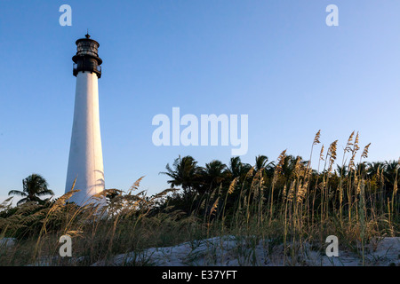 Historischen Cape Florida Lighthouse befindet sich in der Bill Baggs Cape Florida State Park in Key Biscayne, Miami, Florida, USA. Stockfoto