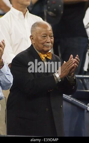 Andy Murray schlägt Michaël Llodra bei US OPEN Tennis Match mit: David Dinkins Where: Flushing Meadows, New York, USA bei: 29. August 2013 Stockfoto