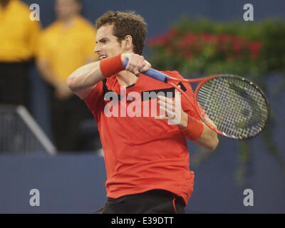 Andy Murray schlägt Michaël Llodra bei US OPEN Tennis Match mit: Andy Murray wo: Flushing Meadows, New York, USA bei: 29. August 2013 Stockfoto