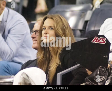 Andy Murray schlägt Michaël Llodra bei US OPEN Tennis Match Featuring: Kim Sears Where: Flushing Meadows, New York, USA bei: 29. August 2013 Stockfoto