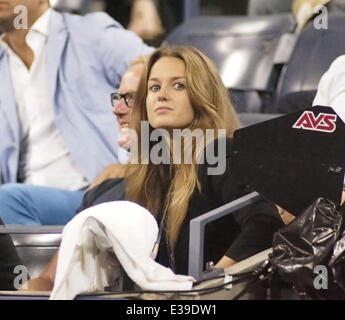 Andy Murray schlägt Michaël Llodra bei US OPEN Tennis Match Featuring: Kim Sears Where: Flushing Meadows, New York, USA bei: 29. August 2013 Stockfoto