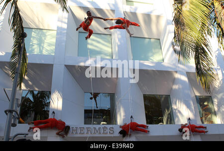 Hermes Beverly Hills neue Boutique Enthüllung und Foto aufrufen mit: Atmosphäre wo: Beverly Hills, Kalifornien, Vereinigte Staaten, wann: 03 September 2013 Stockfoto