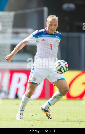 Rio De Janeiro, Brasilien. 22. Juni 2014. Denis Glushakov (RUS) Fußball: FIFA World Cup Brasilien 2014 Gruppe H match zwischen Belgien 1-0 Russland im Maracana-Stadion in Rio De Janeiro, Brasilien. Bildnachweis: Maurizio Borsari/AFLO/Alamy Live-Nachrichten Stockfoto