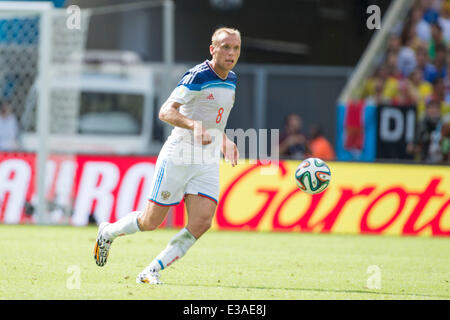 Rio De Janeiro, Brasilien. 22. Juni 2014. Denis Glushakov (RUS) Fußball: FIFA World Cup Brasilien 2014 Gruppe H match zwischen Belgien 1-0 Russland im Maracana-Stadion in Rio De Janeiro, Brasilien. Bildnachweis: Maurizio Borsari/AFLO/Alamy Live-Nachrichten Stockfoto