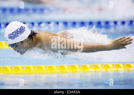 Tatsumi internationale Schwimmbad, Tokio, Japan. 21. Juni 2014. Kenta Hirai, 21. Juni 2014 - Schwimmen: JAPAN OPEN 2014, Herren 200 m Schmetterling B Finale am internationalen Pool Tatsumi, Tokio, Japan. © Yusuke Nakanishi/AFLO SPORT/Alamy Live-Nachrichten Stockfoto