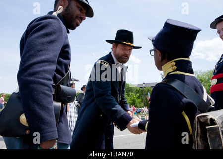 American Civil War Reenactors - Washington, DC USA Stockfoto