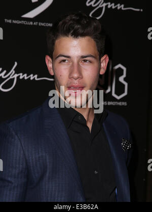 Nick Jonas feiert seinen 21. Geburtstag bei XS Nightclub im Wynn Las Vegas Featuring: Nick Jonas Where: Las Vegas, NV, Unite Stockfoto