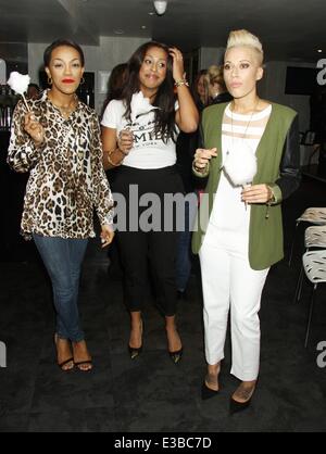 Blogger Love Gifting Suite Veranstaltung im Penthouse Leicester Square Featuring: Stooshe wo: London, Vereinigtes Königreich bei: 17 September 2013 Stockfoto